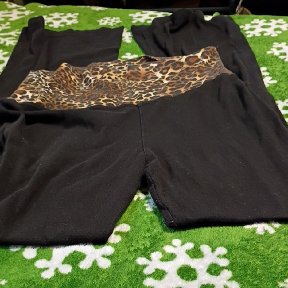Leopard Print Waist Kids Leggings